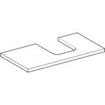 Umývadlová doska ONE, výrez P, pre umývadlo na dosku, 90cm, 47cm, biela