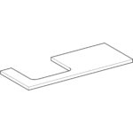 Umývadlová doska ONE, výrez Ľ, 120cm, orech hickory