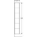 Vysoká skrinka Geberit iCon, 36cm, 180cm, 29.1cm, biela