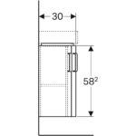 Skrinka Selnova Compact pod rohové malé umývadlo, 2 dvierka, biely