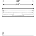 Skrinka pod umývadlo iCon, s 1 zásuvkou, 88.8cm, 24.7cm, 47.6cm, biela