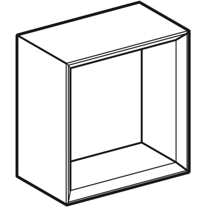 Štvorcový nástenný box Geberit iCon, 22.5cm, 23.3cm, 13.2cm, Biela, 502.321.01.1
