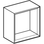 Štvorcový nástenný box Geberit iCon, 22.5cm, 23.3cm, 13.2cm, pieskovosivá