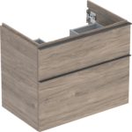 Skrinka pod umývadlo Geberit iCon, s 2 zásuvkami, 74cm, orech, láva