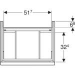 Skrinka pod umývadlo iCon, s 2 zásuvkami, 59.2cm, 61.5cm, 47.6cm, biele, chróm