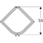 Skrinka Geberit Selnova Compact pod rohové umývadlo, 2 dvierka, biely