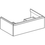 Skrinka pod umývadlo iCon, s 1 zásuvkou, dub, láva