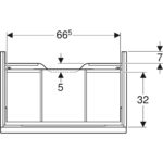 Skrinka pod umývadlo iCon, s 1 zásuvkou, dub, láva