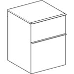 Bočná skrinka iCon s 2 zásuvkami, 45cm, biela