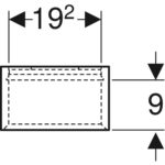 Obdĺžnikový policový diel iCon, 22.5cm, 70cm, 13.2cm, orech