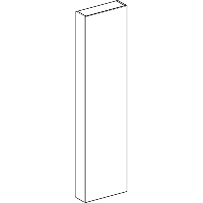 Vysoká skrinka iCon s 1 dvierkami a vnútorným zrkadlom, skrátené vyloženie, Láva, 502.317.JK.1