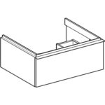 Skrinka pod umývadlo iCon, s 1 zásuvkou, 59.2cm, 24.7cm, 47.6cm, biela