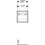 Štvorcový nástenný box Geberit iCon, 22.5cm, 23.3cm, 13.2cm, Orech, 502.321.JR.1