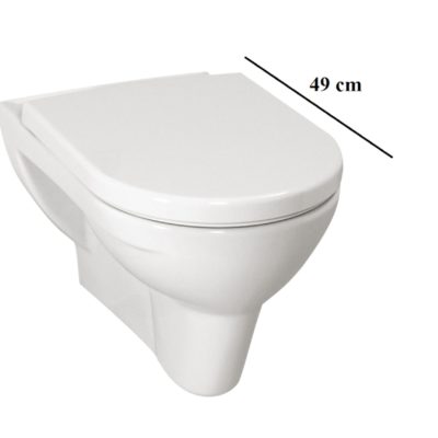 Závesné WC Laufen PRO, hlb. splach.,490x360 mm, biela