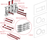 THIN - Ovládacie tlačidlo pre predstenové inštalačné systémy, čierna-mat