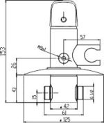 Metalia 57 Bidetová podomietková batéria chróm