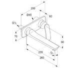 Podomietková umývadlová batéria KLUDI Balance, 2-otvorová, čierna matná