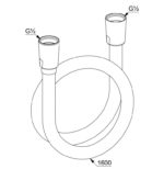 Kludi Sprchová hadica Suparaflex, 1600 mm, čierna matná