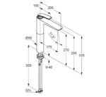 Umývadlová batéria KLUDI Balance, čierna matná