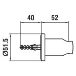Nástenný držiak ručnej sprchy, PVD titán matná čierna