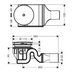 Kompletná sada Hansgrohe Raindrain '90 XXL, chróm