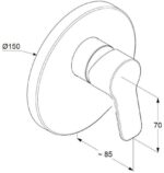Pure&Easy Up podomietková sprchová batéria 38828, chróm