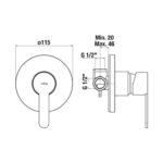 LYRA SMART sprchová podomietková batéria, chróm