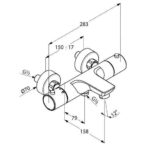 KLUDI OBJEKTA vaňová/sprchová termostatická batéria, chróm