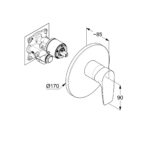 KLUDI Pure&Solid sprchová podomietková batéria PRO88011, chróm