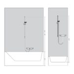 CROMETTA sprch. súprava VARIO s termostatom Ecostat 1001 CL a sprch. tyčou 65 cm, biela/chróm