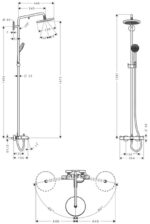 HG Croma 220 Sprch. systém k vaňovým termostatom, chróm