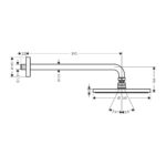 Raindance S - Hlavová sprcha 240 1jet PowderRain so sprchovým ramenom, chróm