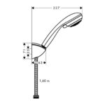 HG Crometta 85 - Súprava so sprchovým držiakom Vario so sprchovou hadicou 160 cm, chróm