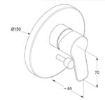 Pure&Easy Podomietková vaňova/sprchová batéria, chróm