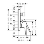 HG Talis E Vaňová páková batéria pod omietku, matná čierna