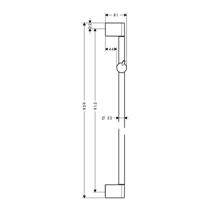 Unica - Sprchová tyč Crometta 90 cm, chróm, 27609000
