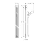 Unica - Sprchová tyč Raindance 90 cm so sprchovou hadicou, chróm