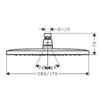 Croma E - Hlavová sprcha 280 1jet, chróm