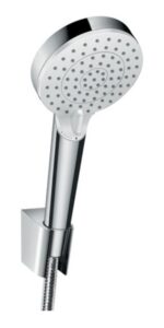 Crometta - Set sprchovej hlavice, 2 prúdy, držiaka a hadice, biela/chróm 26691400