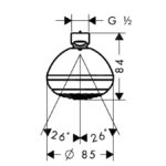 Crometta 85 - Hlavová sprcha, Green 6 l/min, chróm