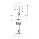 Raindance E - Hlavová sprcha 240 1jet s prívodom od stropu, chróm