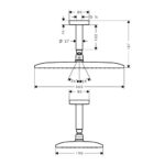 Raindance E - Hlavová sprcha 360 1jet s prívodom od stropu, chróm