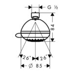 Crometta 85 - Hlavová sprcha Vario, chróm