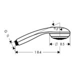 Crometta 85 - Ručná sprcha Mono Green 6 l/min, chróm