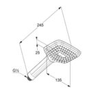Freshline - Sprchová hlavica, 1 prúd, chróm