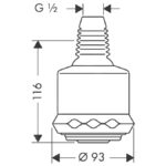 Clubmaster - Hlavová sprcha, 3 prúdy, chróm