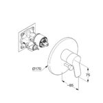 KLUDI Pure&Easy Podomietková vaňová/sprchová batéria pre 88011, chróm