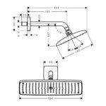 Raindance E - Hlavová sprcha 360 1jet so sprchovým ramenom 240 mm, chróm