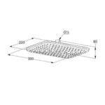Freshline - Hlavová sprcha, 300x220 mm, chróm