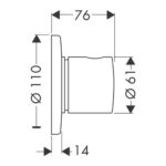 Hansgrohe Trio/Quattro S - ventil pod omietku, chróm